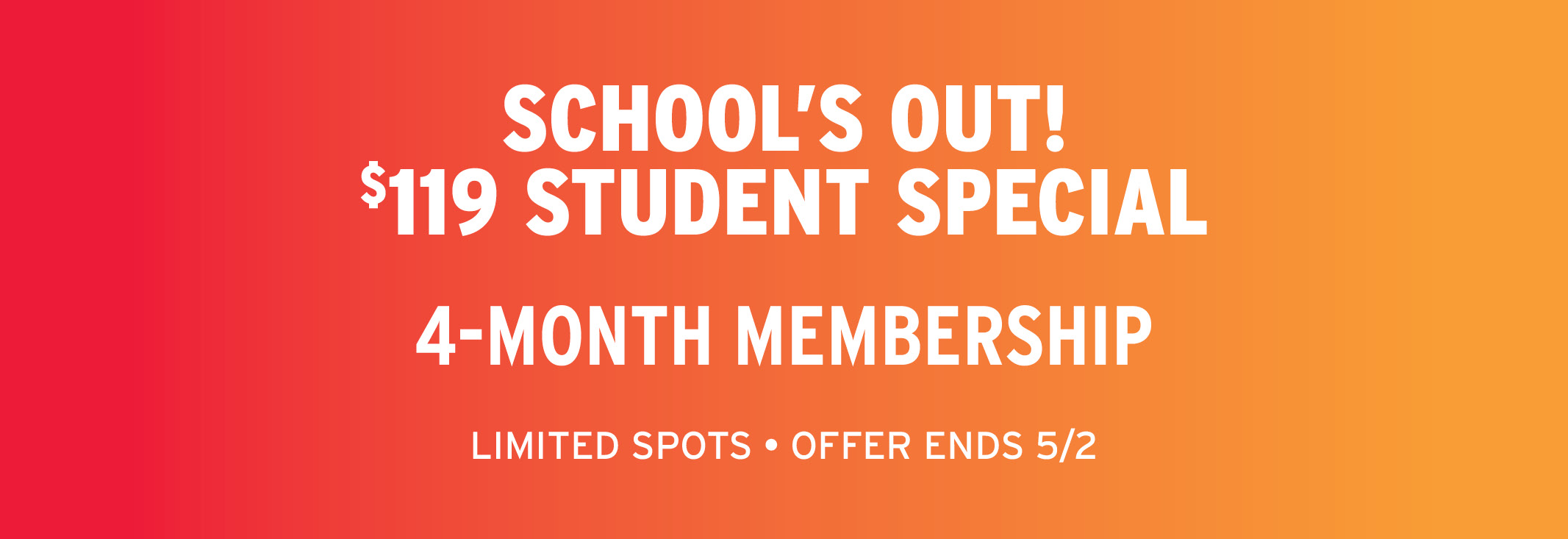 Student Special! $119 for 4mo Peak Results Membership